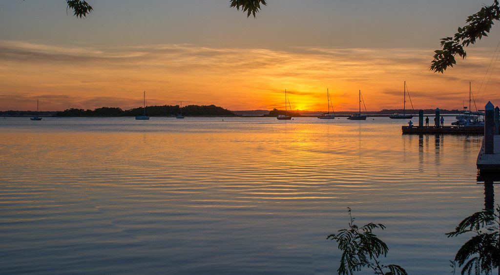 snorkeling in amelia island sunset