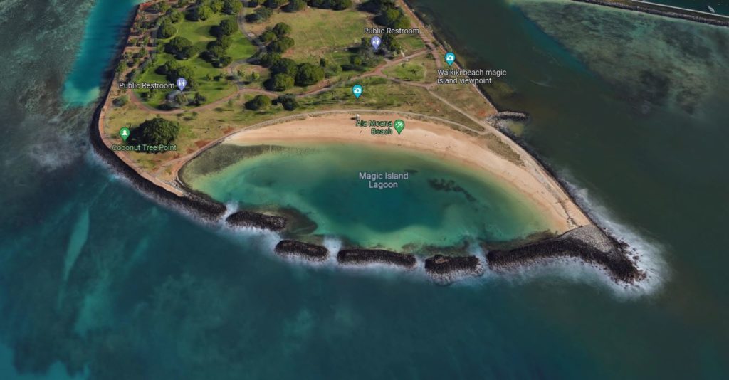 snorkeling in ala moana magic lagoon map